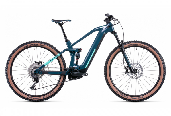 VTT ÉLECTRIQUE TOUT-SUSPENDU CUBE STEREO HYBRID 140 HPC RACE 625 SHIMANO DEORE/XT 12V 625 WH 29'' BLEU TEAL MINT 2022