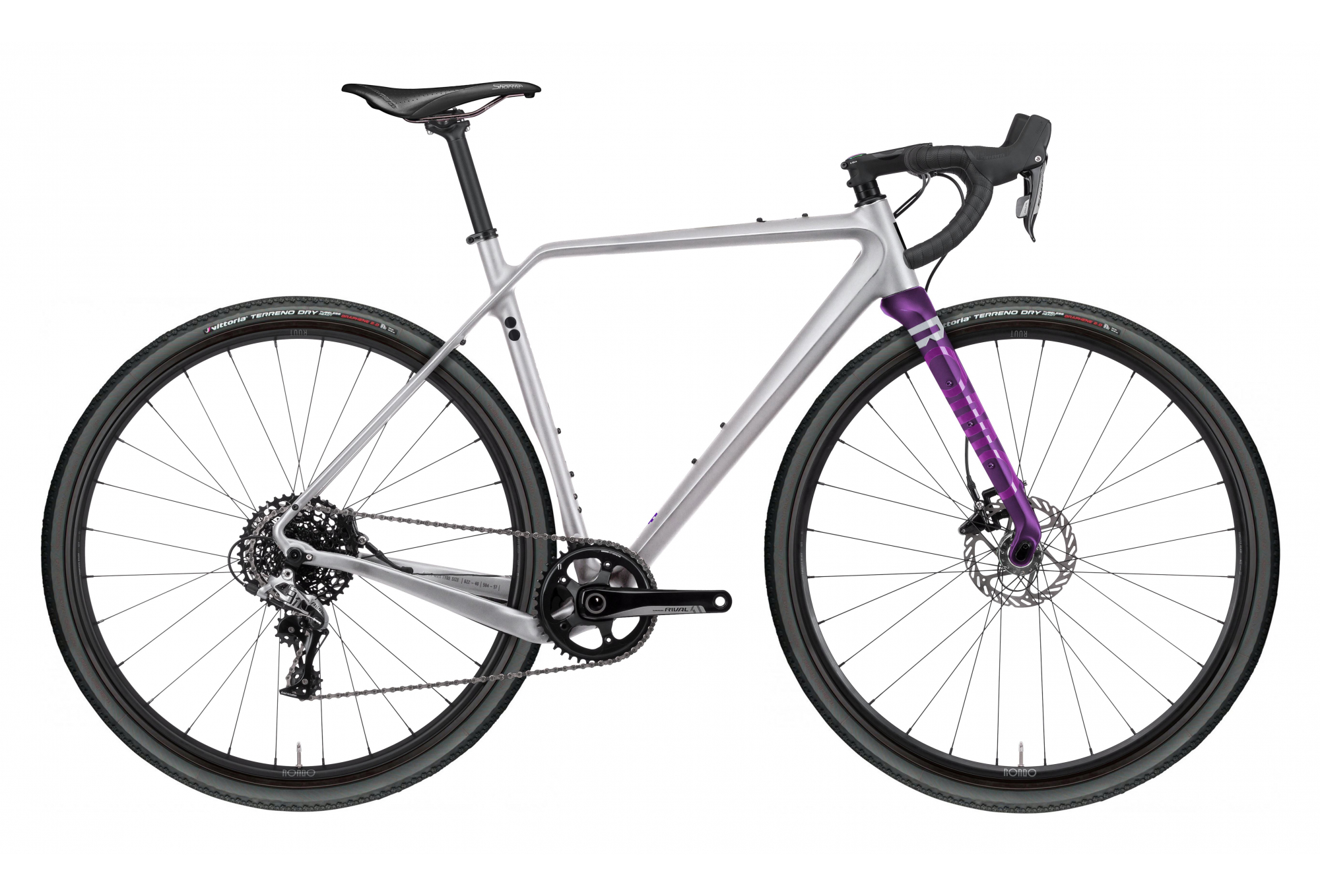 GRAVEL BIKE RONDO RUUT CF2 SRAM RIVAL 1 11V 700 MM ARGENT 2022