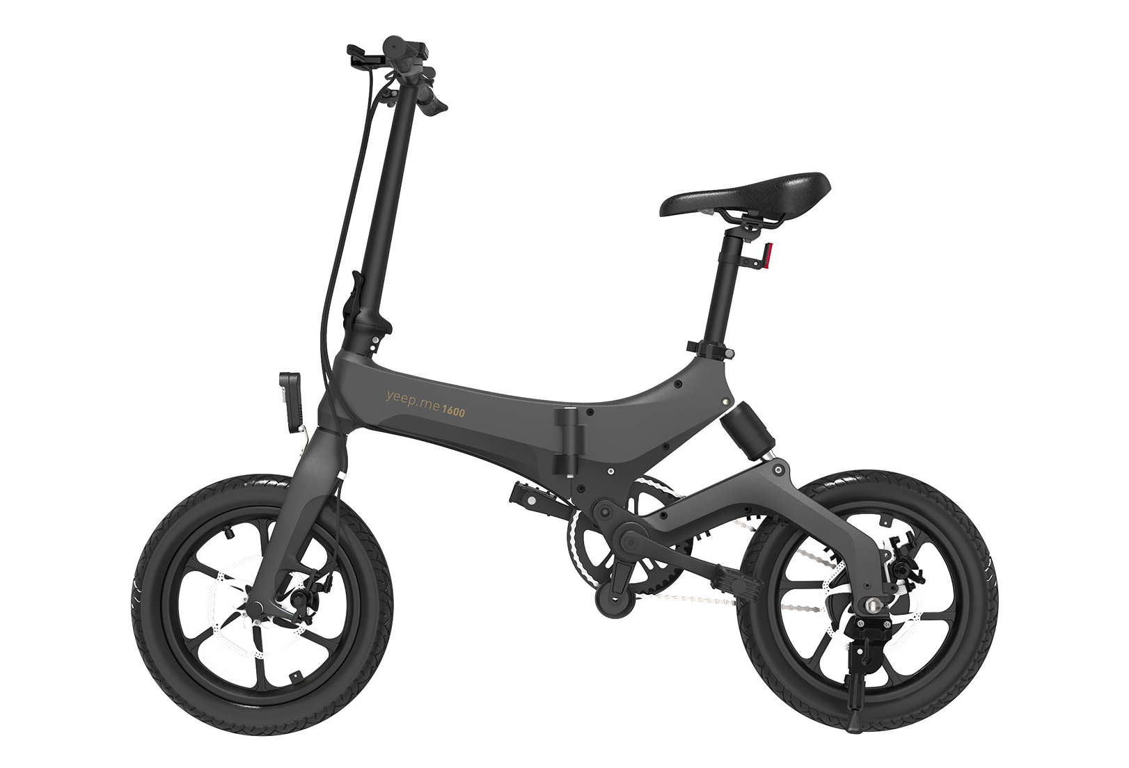 VÉLO DE VILLE PLIANT ÉLECTRIQUE YEEP.ME 1600 LE CITADIN NOIR